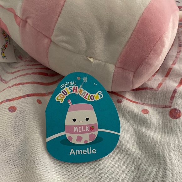 Squishmallows Squishmallow Amelie the strawberry milk stuffed plush - Picture 3 of 5